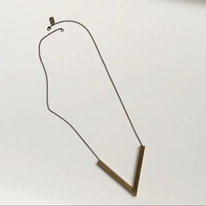 MYRRH LA Brass V Pendant Necklace